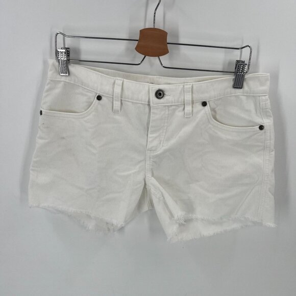 Carve Designs Women 6 Oahu White Corduroy Cutoff Shorts Coastal Beach - Picture 1 of 9